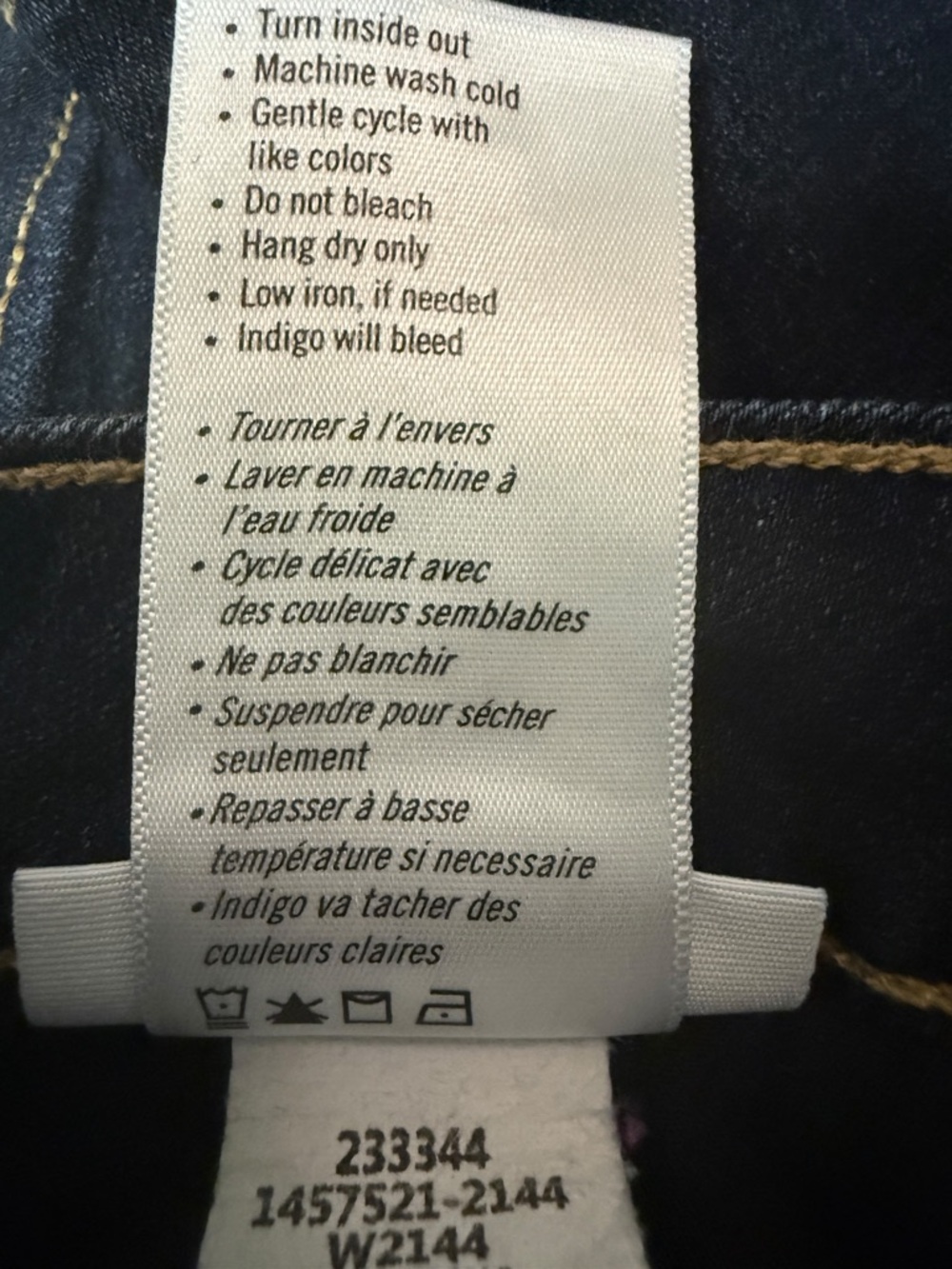 PAIGE Manhattan Bootcut Jeans Dark Wash Low-Mid Rise Size 29 (Measures 30) - Picture 7 of 8
